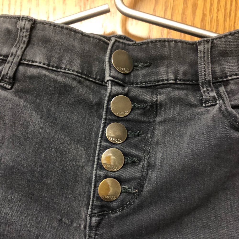 Express Mid Rise buttonfly Jean Leggings